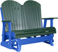 LuxCraft LuxCraft Green 4 ft. Recycled Plastic Adirondack Outdoor Glider Green on Blue Adirondack Glider 4APGGBL