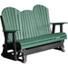LuxCraft LuxCraft Green 5 ft. Recycled Plastic Adirondack Outdoor Glider Green on Black Adirondack Glider 5APGGB