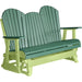 LuxCraft LuxCraft Green 5 ft. Recycled Plastic Adirondack Outdoor Glider Green on Lime Green Adirondack Glider 5APGGLG