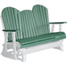 LuxCraft LuxCraft Green 5 ft. Recycled Plastic Adirondack Outdoor Glider Green on White Adirondack Glider 5APGGWH