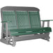 LuxCraft LuxCraft Green 5 ft. Recycled Plastic Highback Outdoor Glider Green on Slate Highback Glider 5CPGGS