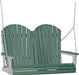 LuxCraft LuxCraft Green Adirondack 4ft. Recycled Plastic Porch Swing Green on Dove Gray / Adirondack Porch Swing Porch Swing 4APSGDG