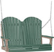 LuxCraft LuxCraft Green Adirondack 4ft. Recycled Plastic Porch Swing Green on Weatherwood / Adirondack Porch Swing Porch Swing 4APSGWW