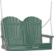 LuxCraft LuxCraft Green Adirondack 4ft. Recycled Plastic Porch Swing With Cup Holder Green on Slate / Adirondack Porch Swing Porch Swing 4APSGS-CH