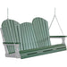 LuxCraft LuxCraft Green Adirondack 5ft. Recycled Plastic Porch Swing Green on Dove Gray / Adirondack Porch Swing Porch Swing 5APSGDG