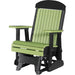 LuxCraft LuxCraft Lime Green 2 foot Classic Highback Recycled Plastic Glider Chair Lime Green on Black Glider Chair 2CPGLGB