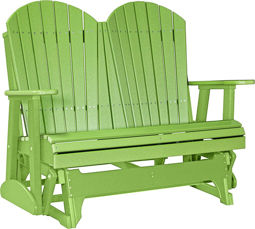 LuxCraft LuxCraft Lime Green 4 ft. Recycled Plastic Adirondack Outdoor Glider Lime Green Adirondack Glider 4APGLG
