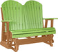 LuxCraft LuxCraft Lime Green 4 ft. Recycled Plastic Adirondack Outdoor Glider Lime Green on Cedar Adirondack Glider 4APGLGC