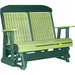 LuxCraft LuxCraft Lime Green 4 ft. Recycled Plastic Highback Outdoor Glider Bench Lime Green on Green Highback Glider 4CPGLGG