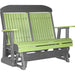 LuxCraft LuxCraft Lime Green 4 ft. Recycled Plastic Highback Outdoor Glider Bench Lime Green on Slate Highback Glider 4CPGLGS