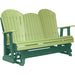 LuxCraft LuxCraft Lime Green 5 ft. Recycled Plastic Adirondack Outdoor Glider Lime Green on Green Adirondack Glider 5APGLGG