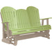 LuxCraft LuxCraft Lime Green 5 ft. Recycled Plastic Adirondack Outdoor Glider Lime Green on Weatherwood Adirondack Glider 5APGLGWW