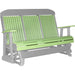 LuxCraft LuxCraft Lime Green 5 ft. Recycled Plastic Highback Outdoor Glider Lime Green on Gray Highback Glider 5CPGLGGR
