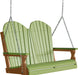 LuxCraft LuxCraft Lime Green Adirondack 4ft. Recycled Plastic Porch Swing Lime Green on Cedar / Adirondack Porch Swing Porch Swing 4APSLGC
