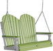 LuxCraft LuxCraft Lime Green Adirondack 4ft. Recycled Plastic Porch Swing Lime Green on Dove Gray / Adirondack Porch Swing Porch Swing 4APSLGDG