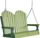 LuxCraft LuxCraft Lime Green Adirondack 4ft. Recycled Plastic Porch Swing Lime Green on Green / Adirondack Porch Swing Porch Swing 4APSLGG