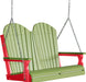 LuxCraft LuxCraft Lime Green Adirondack 4ft. Recycled Plastic Porch Swing Porch Swing