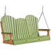 LuxCraft LuxCraft Lime Green Adirondack 5ft. Recycled Plastic Porch Swing Lime Green on Cedar / Adirondack Porch Swing Porch Swing 5APSLGC