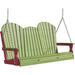 LuxCraft LuxCraft Lime Green Adirondack 5ft. Recycled Plastic Porch Swing Lime Green on Cherrywood / Adirondack Porch Swing Porch Swing 5APSLGCW