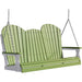 LuxCraft LuxCraft Lime Green Adirondack 5ft. Recycled Plastic Porch Swing Lime Green on Dove Gray / Adirondack Porch Swing Porch Swing 5APSLGDG