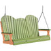 LuxCraft LuxCraft Lime Green Adirondack 5ft. Recycled Plastic Porch Swing Lime Green on Tangerine / Adirondack Porch Swing Porch Swing 5APSLGT