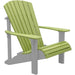 LuxCraft LuxCraft Lime Green Deluxe Recycled Plastic Adirondack Chair Lime Green on Dove Gray Adirondack Deck Chair PDACLGDG