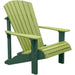 LuxCraft LuxCraft Lime Green Deluxe Recycled Plastic Adirondack Chair Lime Green on Green Adirondack Deck Chair PDACLGG