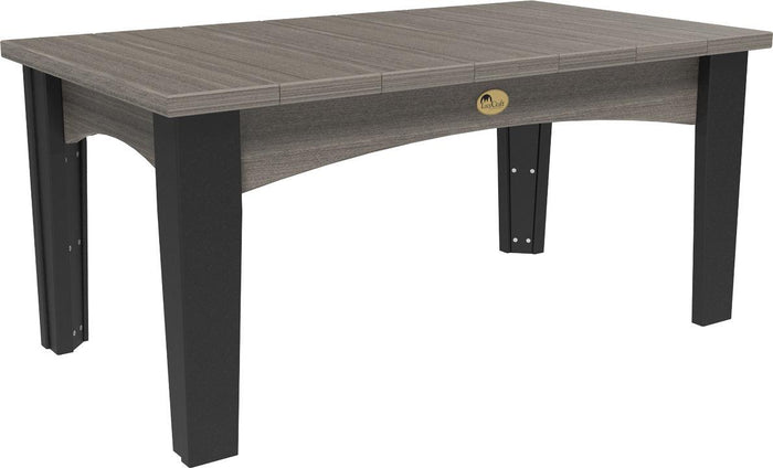 LuxCraft LuxCraft Recycled Plastic Island Coffee Table Coastal Grey On Black Accessories