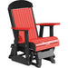 LuxCraft LuxCraft Red 2 foot Classic Highback Recycled Plastic Glider Chair Red on Black Glider Chair 2CPGRB