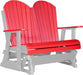 LuxCraft LuxCraft Red 4 ft. Recycled Plastic Adirondack Outdoor Glider Red on Dove Gray Adirondack Glider 4APGRDG