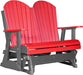 LuxCraft LuxCraft Red 4 ft. Recycled Plastic Adirondack Outdoor Glider Red on Slate Adirondack Glider 4APGRS