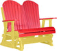 LuxCraft LuxCraft Red 4 ft. Recycled Plastic Adirondack Outdoor Glider Red on Yellow Adirondack Glider 4APGRY
