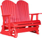 LuxCraft LuxCraft Red 4 ft. Recycled Plastic Adirondack Outdoor Glider With Cup Holder Red Adirondack Glider 4APGR-CH