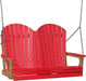 LuxCraft LuxCraft Red Adirondack 4ft. Recycled Plastic Porch Swing Red on Cedar / Adirondack Porch Swing Porch Swing 4APSRC