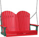 LuxCraft LuxCraft Red Adirondack 4ft. Recycled Plastic Porch Swing Red on Green / Adirondack Porch Swing Porch Swing 4APSRG