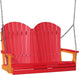 LuxCraft LuxCraft Red Adirondack 4ft. Recycled Plastic Porch Swing Red on Tangerine / Adirondack Porch Swing Porch Swing 4APSRT