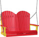 LuxCraft LuxCraft Red Adirondack 4ft. Recycled Plastic Porch Swing Red on Yellow / Adirondack Porch Swing Porch Swing 4APSRY