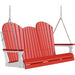 LuxCraft LuxCraft Red Adirondack 5ft. Recycled Plastic Porch Swing Porch Swing