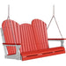 LuxCraft LuxCraft Red Adirondack 5ft. Recycled Plastic Porch Swing With Cup Holder Porch Swing