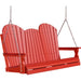 LuxCraft LuxCraft Red Adirondack 5ft. Recycled Plastic Porch Swing With Cup Holder Red / Adirondack Porch Swing Porch Swing