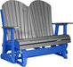 LuxCraft LuxCraft Slate 4 ft. Recycled Plastic Adirondack Outdoor Glider Slate on Blue Adirondack Glider 4APGSBL