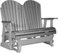 LuxCraft LuxCraft Slate 4 ft. Recycled Plastic Adirondack Outdoor Glider With Cup Holder Slate on Gray Adirondack Glider 4APGSGR-CH