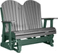 LuxCraft LuxCraft Slate 4 ft. Recycled Plastic Adirondack Outdoor Glider With Cup Holder Slate on Green Adirondack Glider 4APGSG-CH
