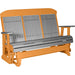 LuxCraft LuxCraft Slate 5 ft. Recycled Plastic Highback Outdoor Glider Slate on Tangerine Highback Glider 5CPGST
