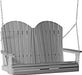 LuxCraft LuxCraft Slate Adirondack 4ft. Recycled Plastic Porch Swing Slate on Dove Gray / Adirondack Porch Swing Porch Swing 4APSSDG