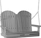 LuxCraft LuxCraft Slate Adirondack 4ft. Recycled Plastic Porch Swing Slate on Gray / Adirondack Porch Swing Porch Swing 4APSSGR