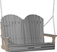 LuxCraft LuxCraft Slate Adirondack 4ft. Recycled Plastic Porch Swing Slate on Weatherwood / Adirondack Porch Swing Porch Swing 4APSSWW