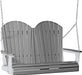 LuxCraft LuxCraft Slate Adirondack 4ft. Recycled Plastic Porch Swing Slate on White / Adirondack Porch Swing Porch Swing 4APSSWH