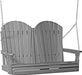 LuxCraft LuxCraft Slate Adirondack 4ft. Recycled Plastic Porch Swing With Cup Holder Slate / Adirondack Porch Swing Porch Swing 4APSS-CH