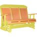 LuxCraft LuxCraft Tangerine 5 ft. Recycled Plastic Highback Outdoor Glider Tangerine on Yellow Highback Glider 5CPGTY